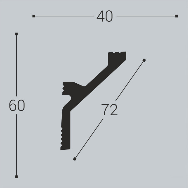 Карниз XPS К 12 (60х40)