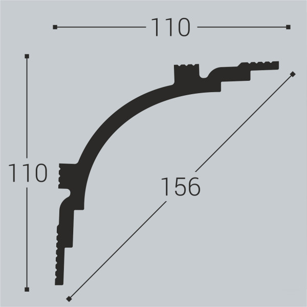 Карниз XPS К 14 (110х110)