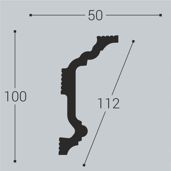 Карниз XPS К 4 (100х50)