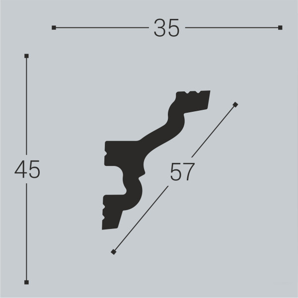 Карниз XPS К 7 (45х35)