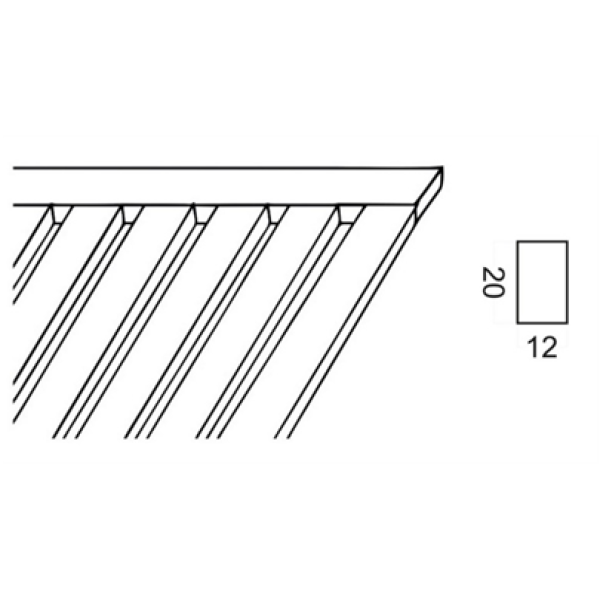 Молдинг (20*12*2700 мм) Kr104M