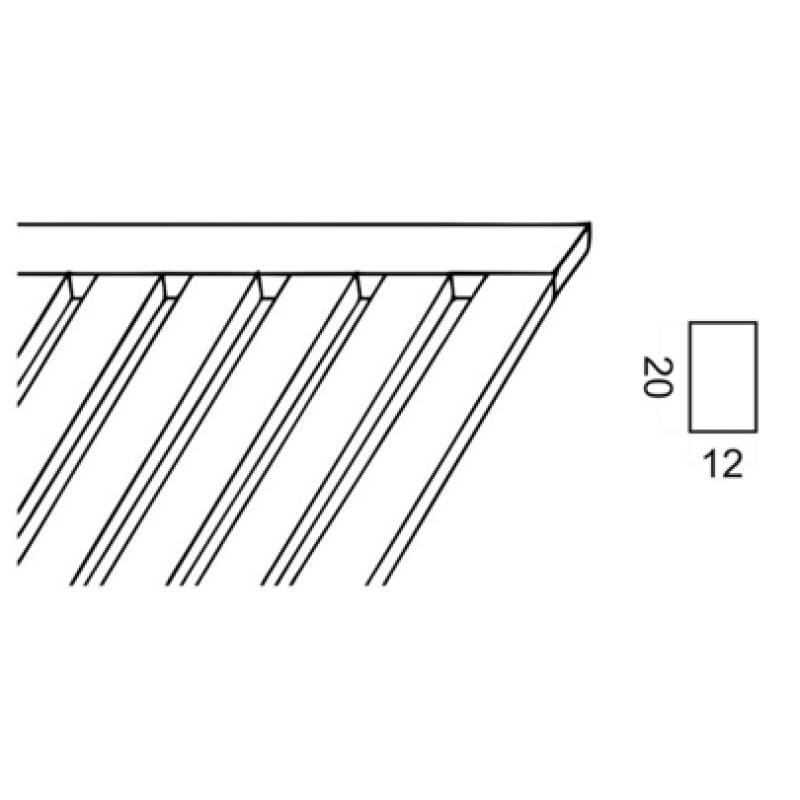 Молдинг (20*12*2700 мм) Kr104M