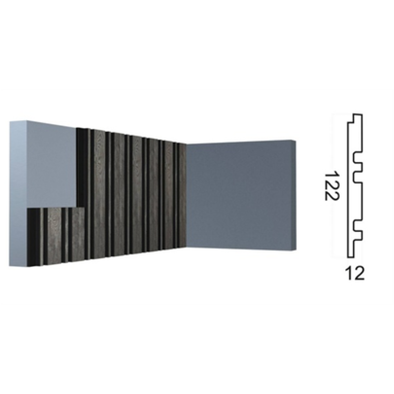 Cтеновая панель 3D (122*12*2700 мм) Kr200SP-2