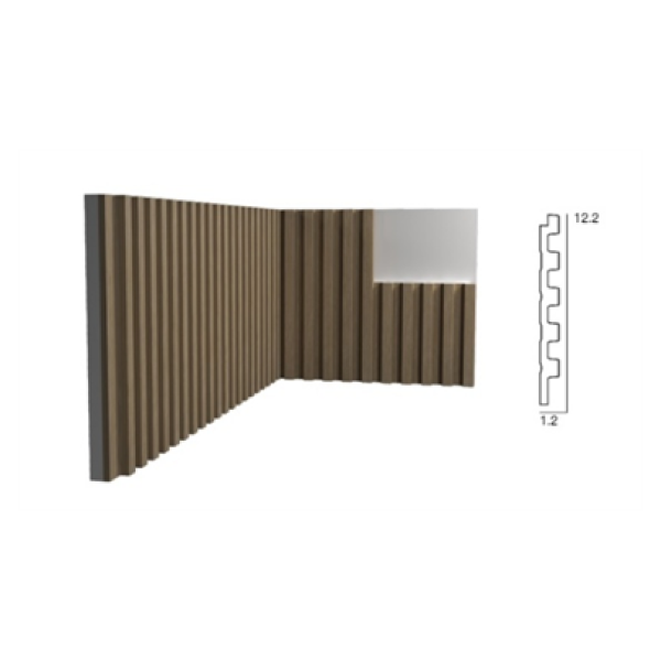 Cтеновая панель 3D (122*12*2700 мм) Kr208SP-10