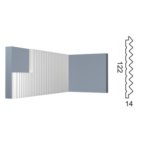 Cтеновая панель 3D (122*14*2700 мм) Kr228SP