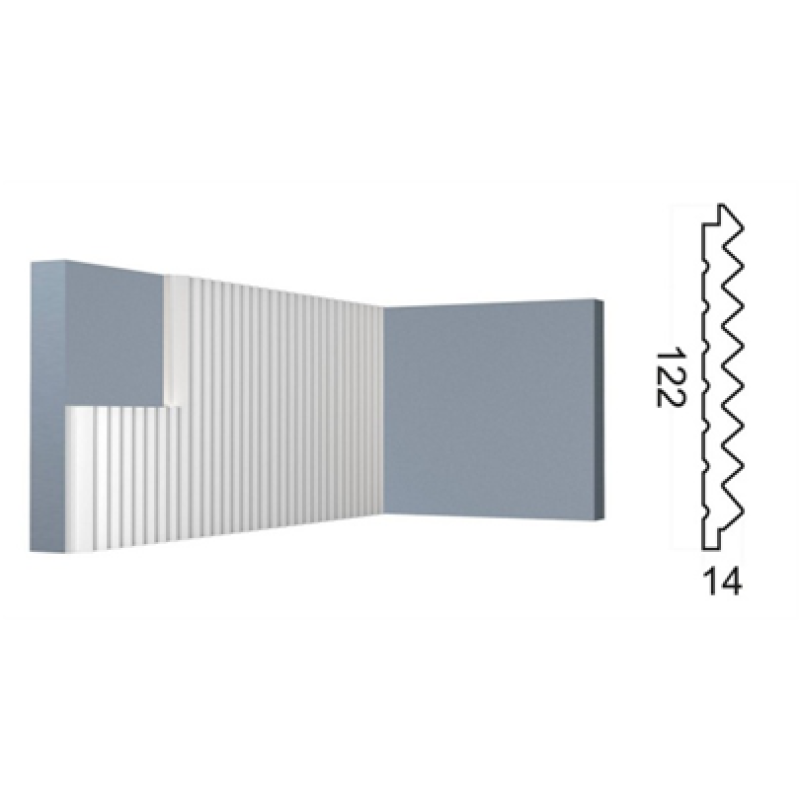 Cтеновая панель 3D (122*14*2700 мм) Kr228SP