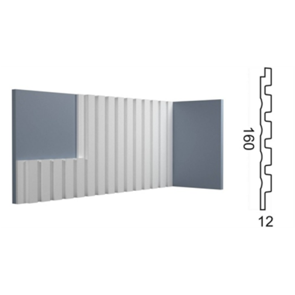 Cтеновая панель 3D (160*12*2700 мм) Kr232SP