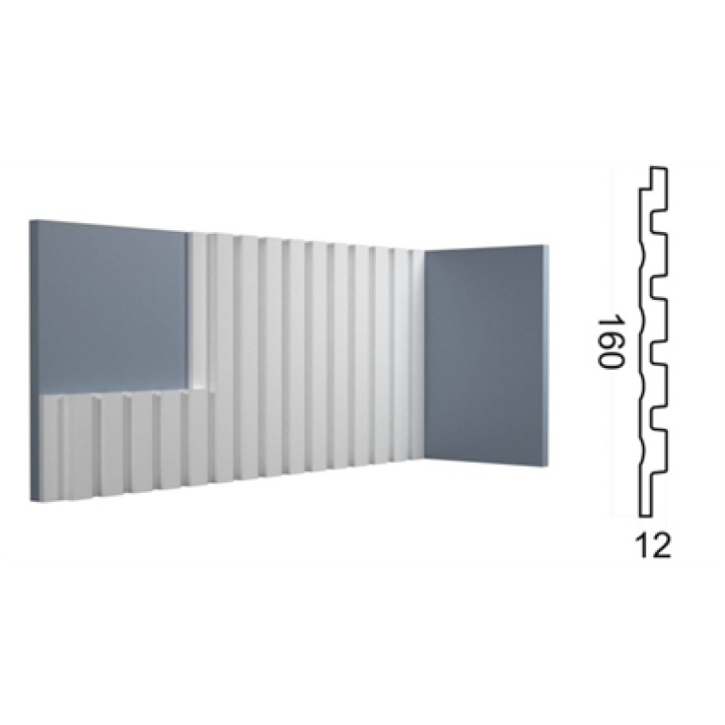 Cтеновая панель 3D (160*12*2700 мм) Kr232SP