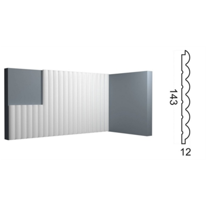 Cтеновая панель 3D (142.5*12*2700 мм) Kr236SP