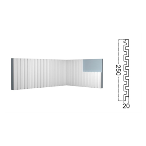 Cтеновая панель 3D (250*20*2700 мм) Kr240SP