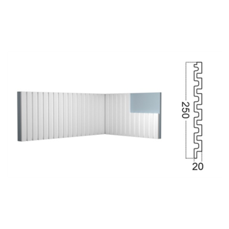 Cтеновая панель 3D (250*20*2700 мм) Kr240SP