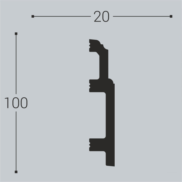 Плинтус напольный XPS П 10 (100х20)