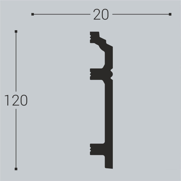 Плинтус напольный XPS П 12 (120х20)