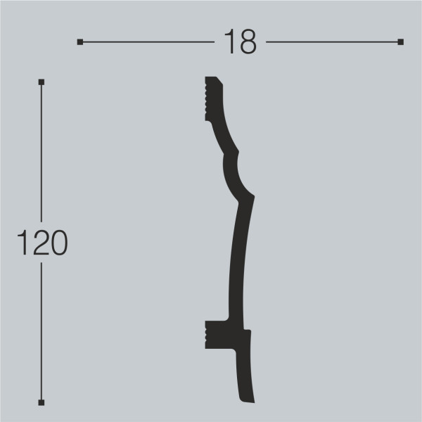 Плинтус напольный XPS П 19 (120х18)