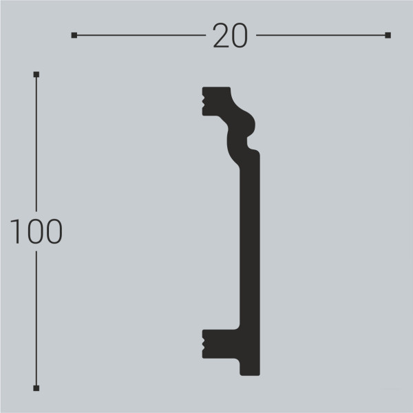 Плинтус напольный XPS П 4 (100х20)