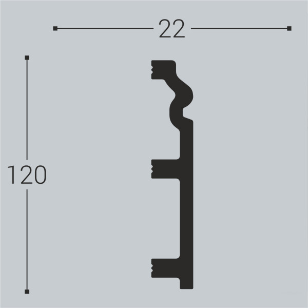 Плинтус напольный XPS П 5 (120х22)
