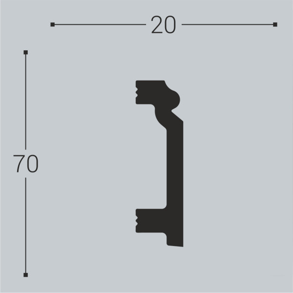 Плинтус напольный XPS П 7 (70х20)
