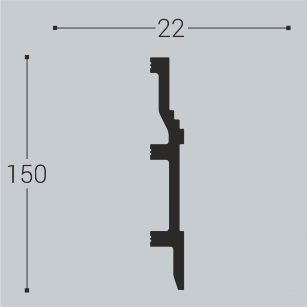 Плинтус напольный XPS П 8 (150х22)
