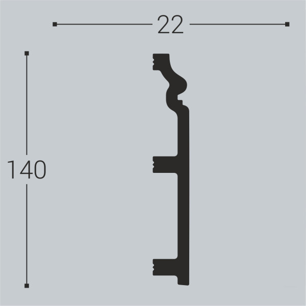 Плинтус напольный XPS П 9 (140х22)