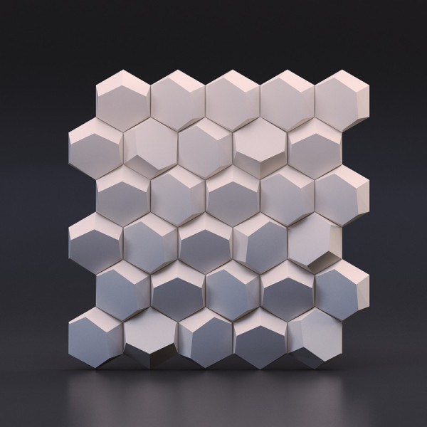 Гипсовые 3D-панели Улей 50x50 см