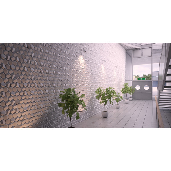 Гипсовые 3D-панели Улей 50x50 см