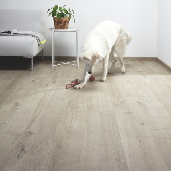 ПВХ плитка замковая Quick Step Pulse Click PUCL 40105 Дуб хлопковый светло-серый, 32 класс, Толщина 4,5 мм, 2,22 м2