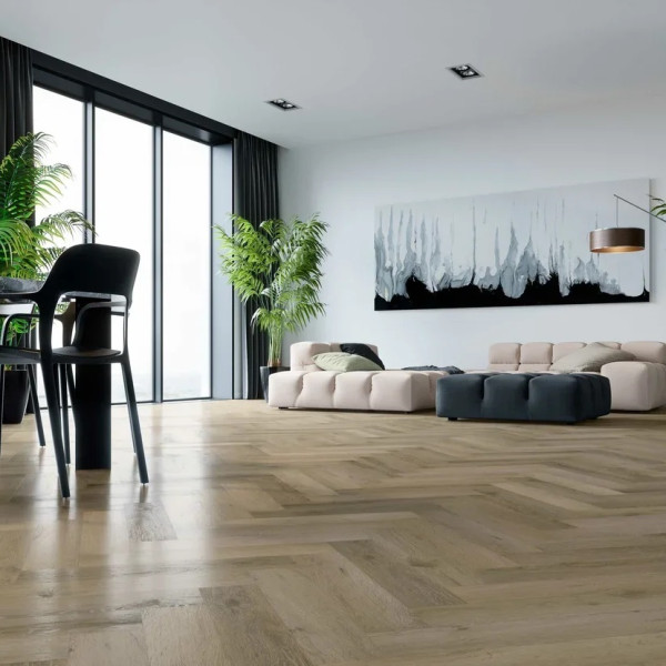 Кварцевый ламинат Fargo Parquet 33-61W935 Дуб Парижский дождь, 32 класс, Толщина 4 мм, 1,362 м2