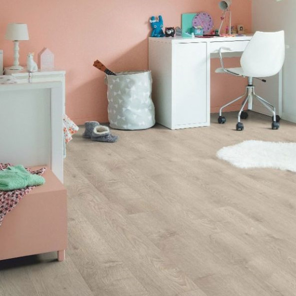 ПВХ плитка замковая Quick Step Balance Click BACL 40133 Жемчужный серо-коричневый дуб, 32 класс, Толщина 4,5 мм, 2,105 м2