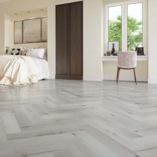 Кварцевый ламинат Fargo Parquet 33-DL1601 Дуб Снежный, 33 класс, Толщина 4 мм, 1,362 м2