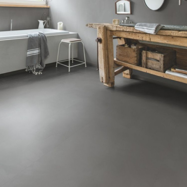 ПВХ плитка замковая Quick Step Ambient Rigid Click RAMCL 40140 Шлифованный бетон серый, 32 класс, Толщина 5 мм, 1,847 м2