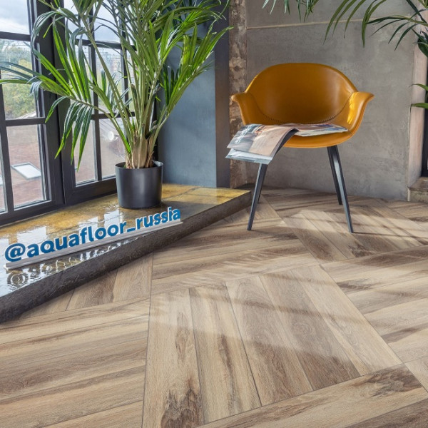 Виниловая клеевая плитка Aquafloor Parquet Glue AF2505PG, 43 класс, Толщина 2,5 мм, 3,72 м2