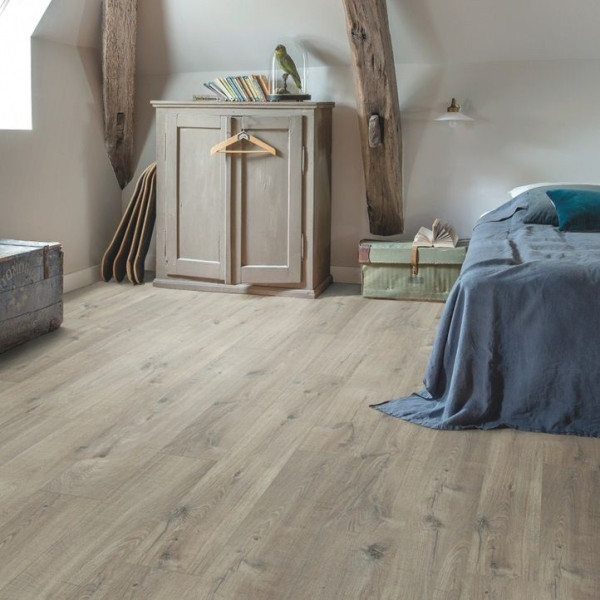 ПВХ плитка замковая Quick Step Pulse Click PUCL 40106 Дуб хлопковый темно-серый, 32 класс, Толщина 4,5 мм, 2,22 м2