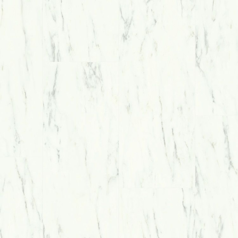 ПВХ плитка клеевая Quick Step Ambient Glue Plus AMGP 40136 Мрамор каррарский белый, 33 класс, Толщина 2,5 мм, 3,841 м2