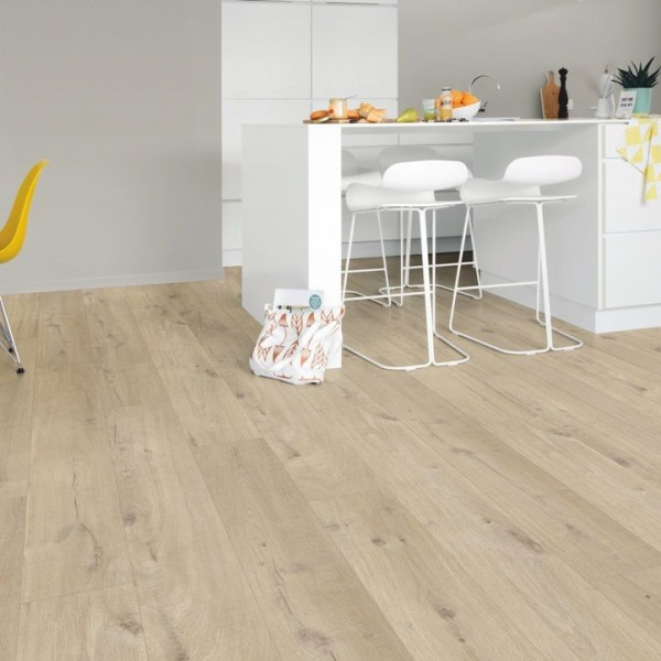 ПВХ плитка замковая Quick Step Pulse Click PUCL 40103 Дуб хлопковый бежевый, 32 класс, Толщина 4,5 мм, 2,22 м2