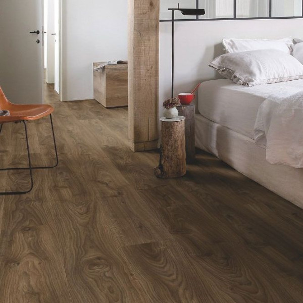 ПВХ плитка замковая Quick Step Balance Click BACL 40027 Дуб коттедж темно-коричневый, 32 класс, Толщина 4,5 мм, 2,105 м2